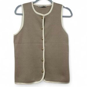 Abercrombie & Fitch Tan Sleeveless Blouse